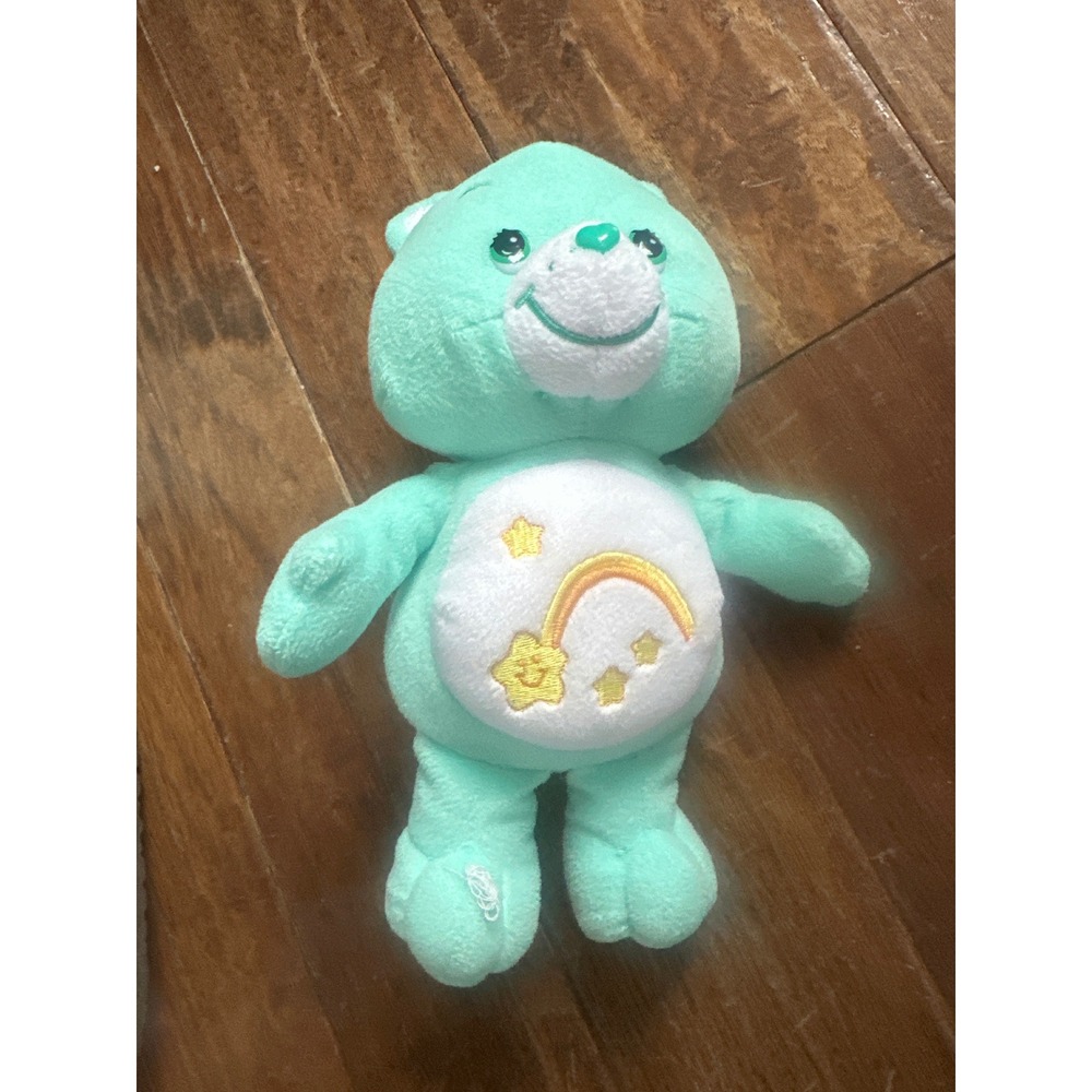 Care Bears Wish Bear Plush Mint Green 2003 Vintage Shooting Star 8 inch